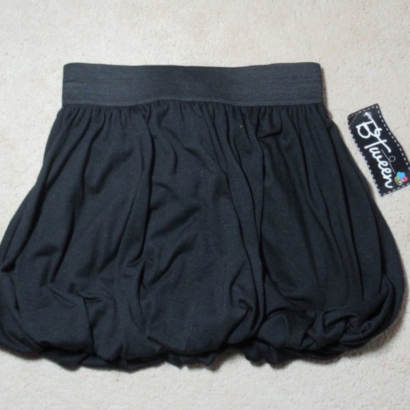 🟢black bubble skirt elastic waistband girls M 10 / 12 - Picture 4 of 6